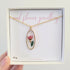 Pressed Real Rose Oval Necklace Gold Plated