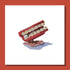Retro Walking Teeth Greetings Card