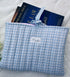 Handmade Quilted Book Sleeve Blue Gingham