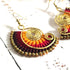 Sunset Macrame Earrings; Golden Spiral Knotted Cord Boho Red Orange Yellow Earrings