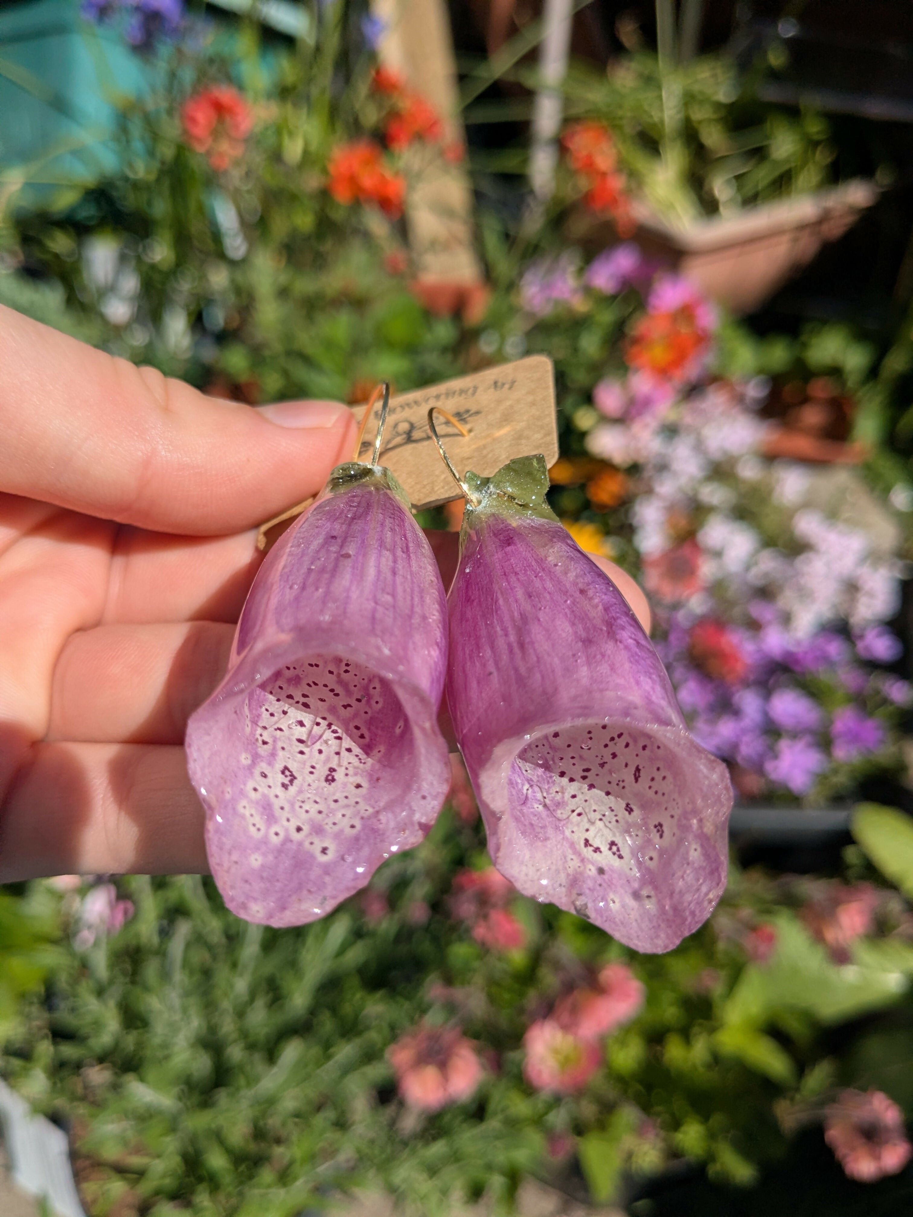 REAL FOXGLOVES EARRINGS