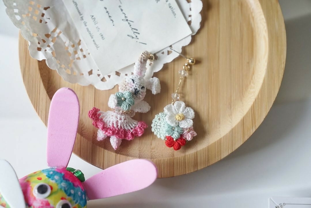 Mini Bunny Flower Earrings