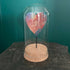 Lovely Glass Dome Featuring A Colourful Felted Heart