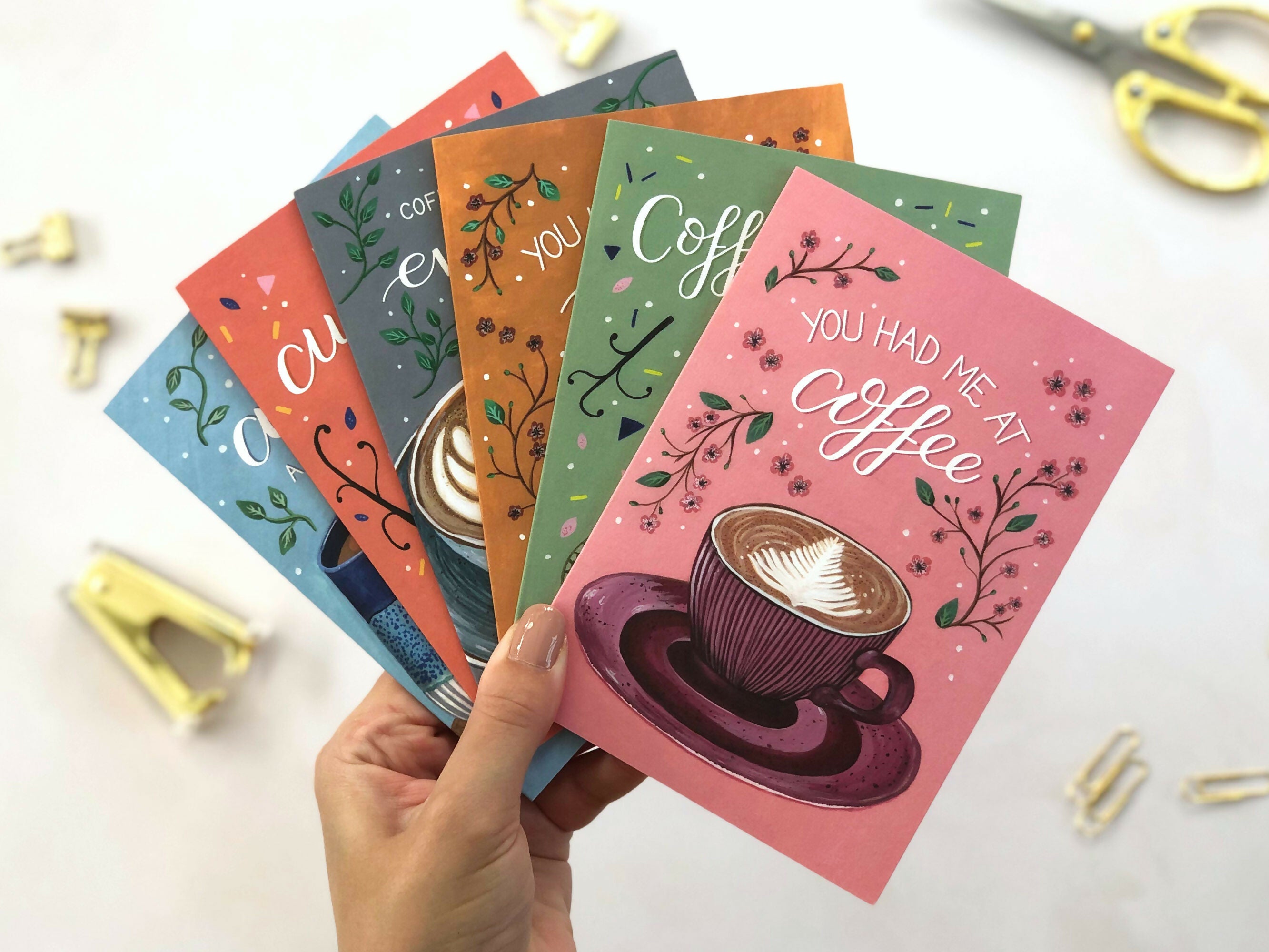 Coffee Cup A6 Greeting Card