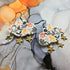 Handmade Halloween Autumn Resin Cloud Dangle Earrings With Star Charms