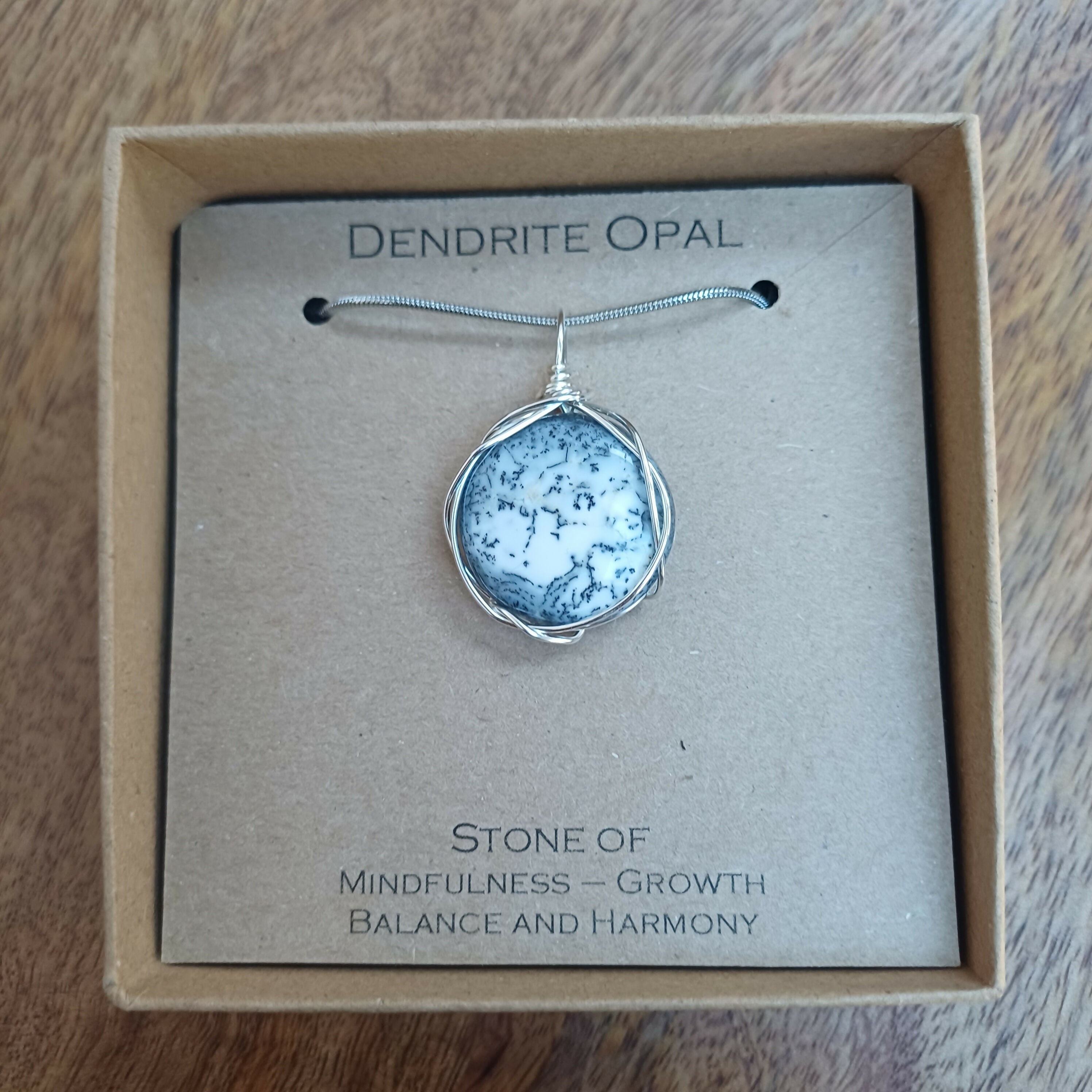 Dendrite Opal Wire Wrapped Pendant