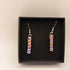 Pink and Gold Dichroic Earrings
