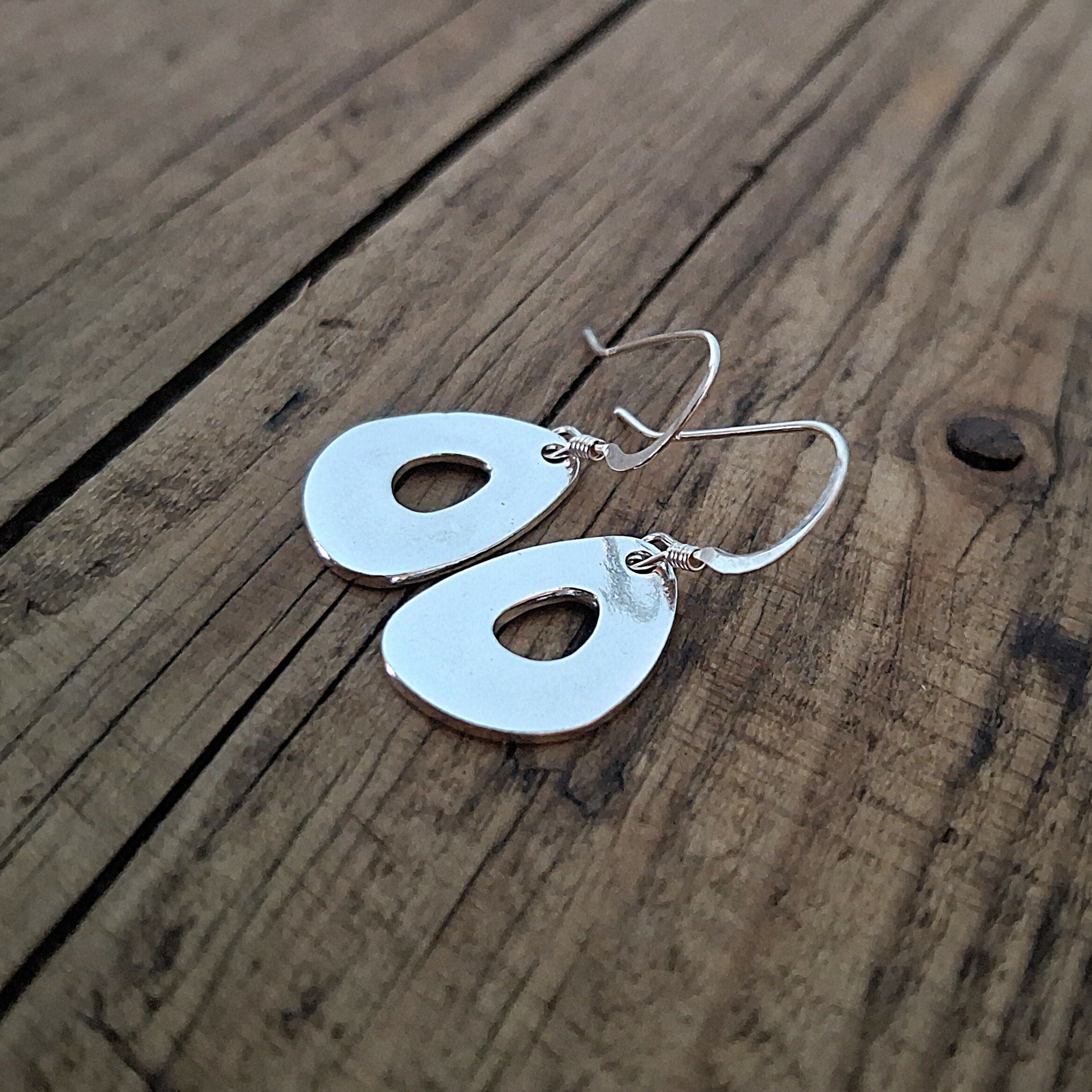 Handmade Asymmetrical Silver Earrings
