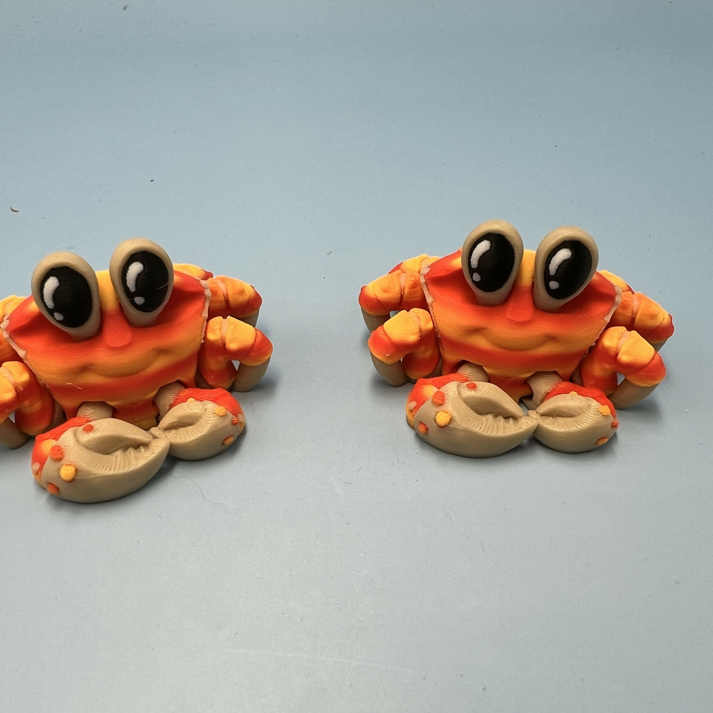 3D Printed SMALL: Articulated Sensory Fidget Animal friends Crab 6cm