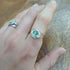 Green Aventurine Wire Wrapped Adjustable Ring