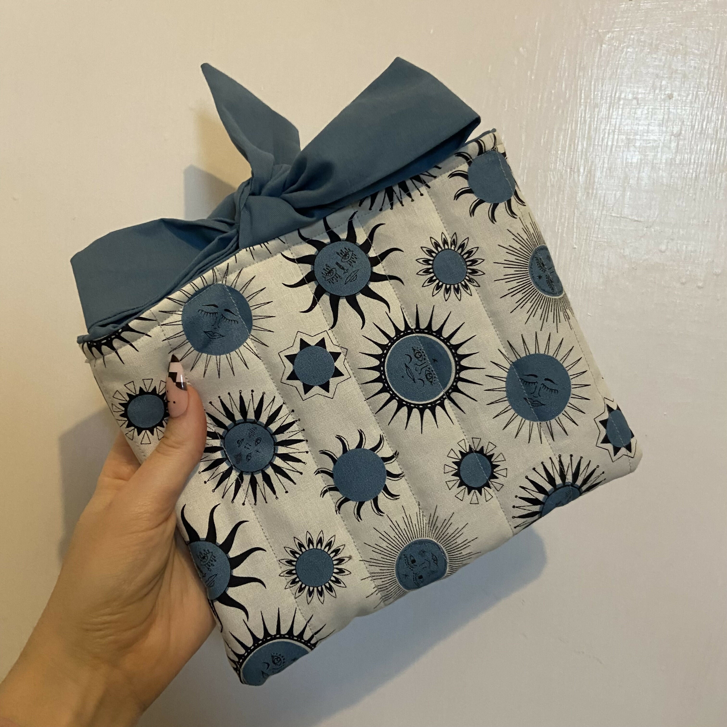 Blue Sun Print Kindle Pouch