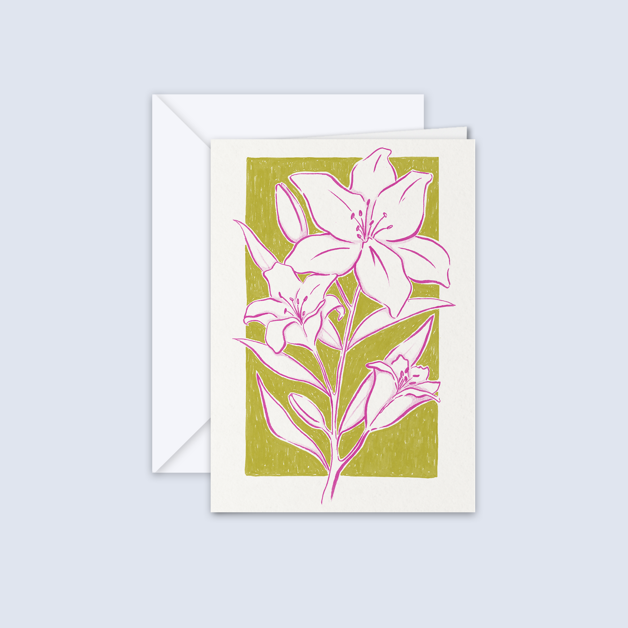 Lilies Greetings Card