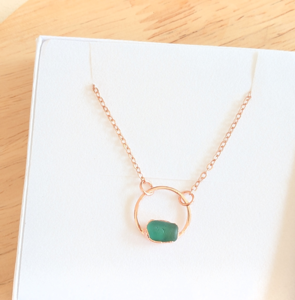 Seaglass Moon Necklace