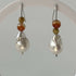 HEALING CRYSTAL & STERLING SILVER SOLAR PLEXUS CHAKRA EARRINGS WITH BAROQUE PEARLS