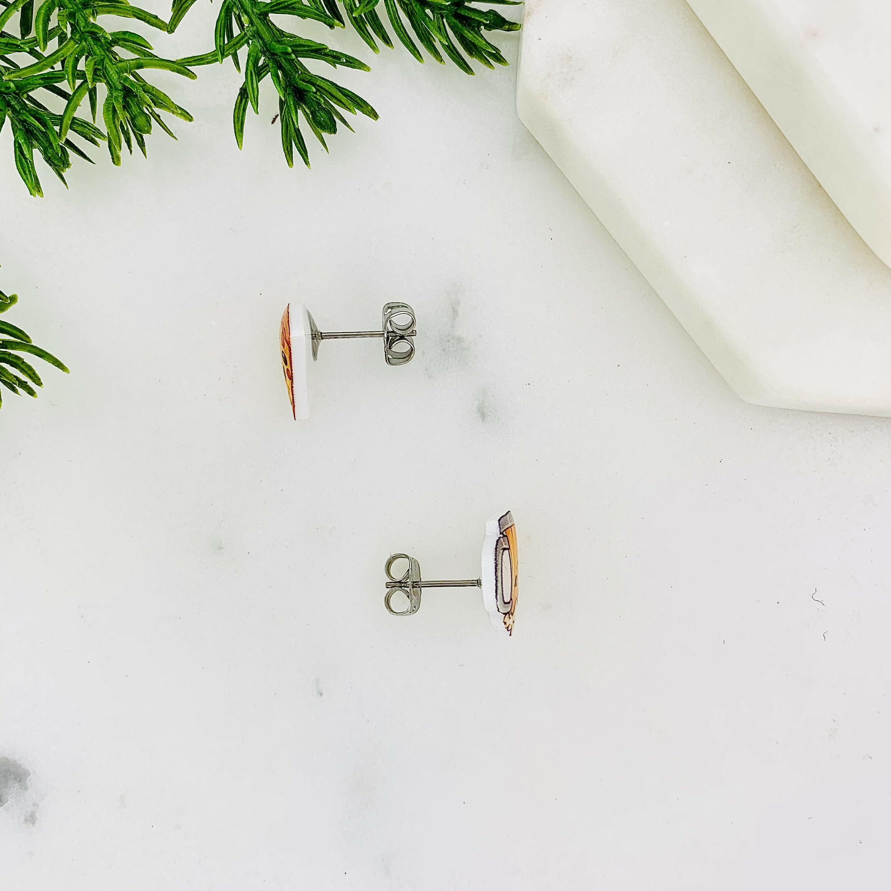 Beer & Pizza Mismatched Stud Earrings