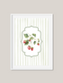 Striped Coquette Strawberry Art Print