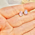 PINK MOONSTONE STUD EARRINGS