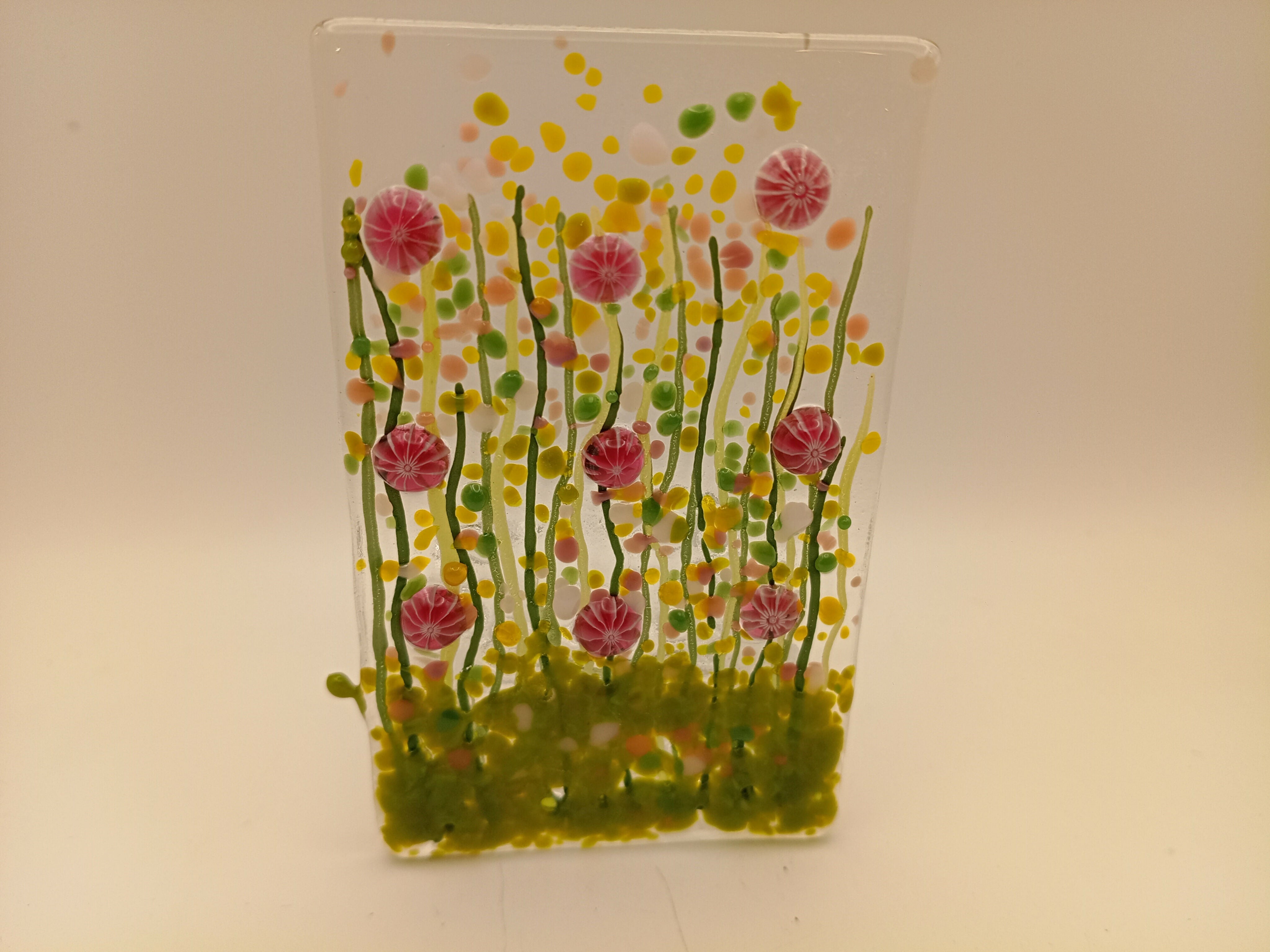 Fused Glass Flower Tealight