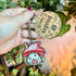 Mushroom House Wooden Keyring
