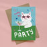 Time To Party Cat Greeting Card