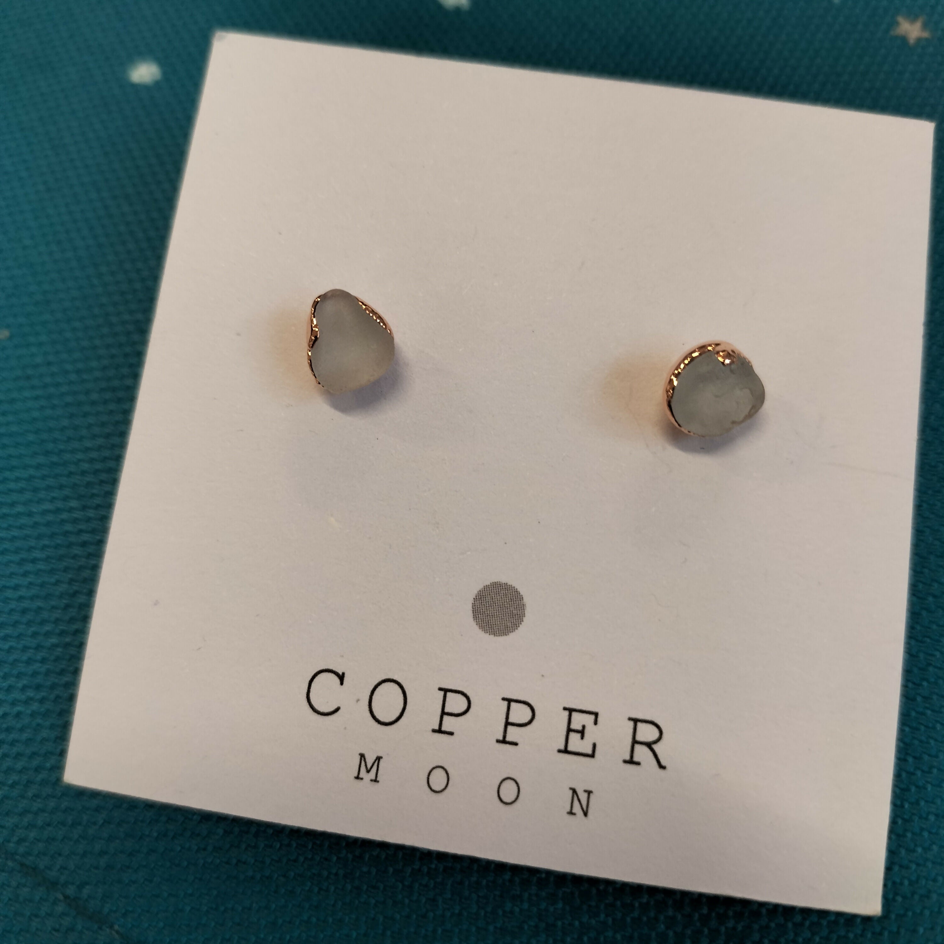 Seaglass White Stud Earrings