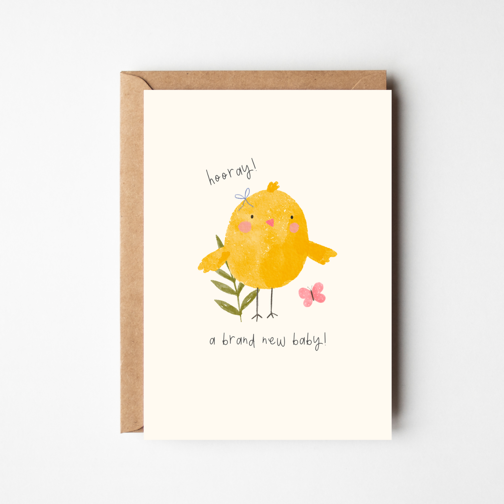 BRAND NEW BABY CHICK GREETINGS CARD