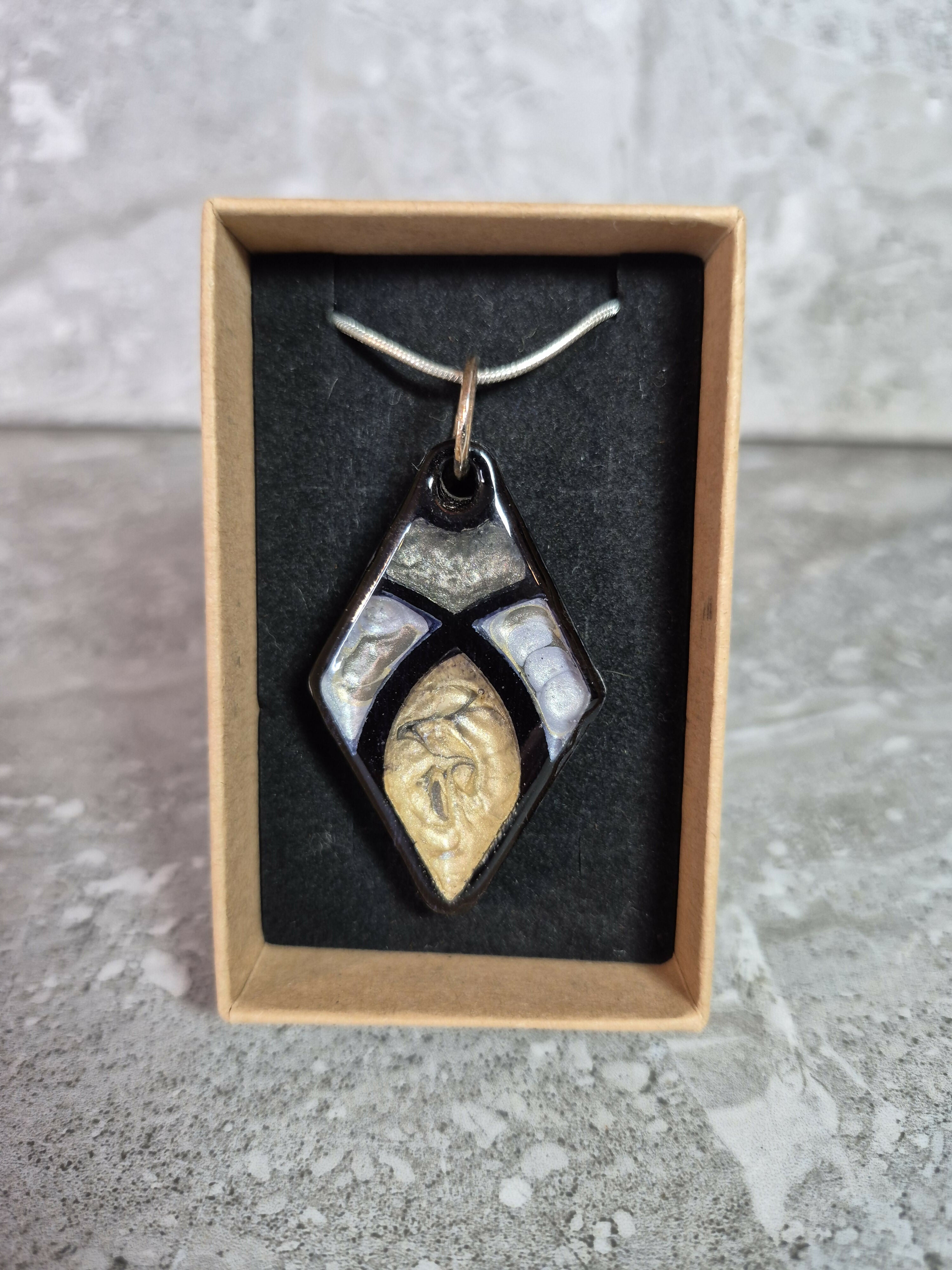 Unique Hand Crafted Diamond Shape Pendant