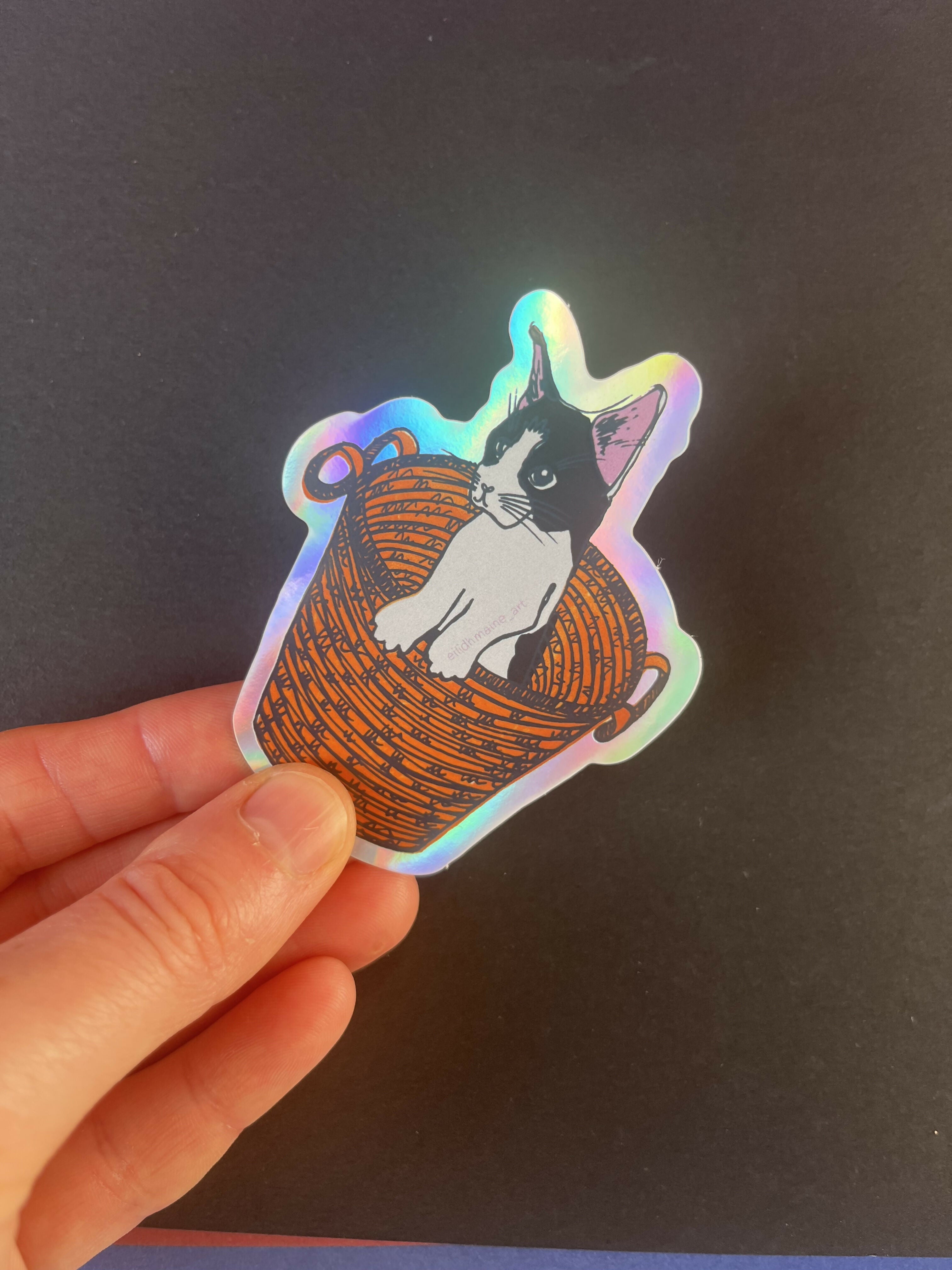 Sticker - Kitten In Basket