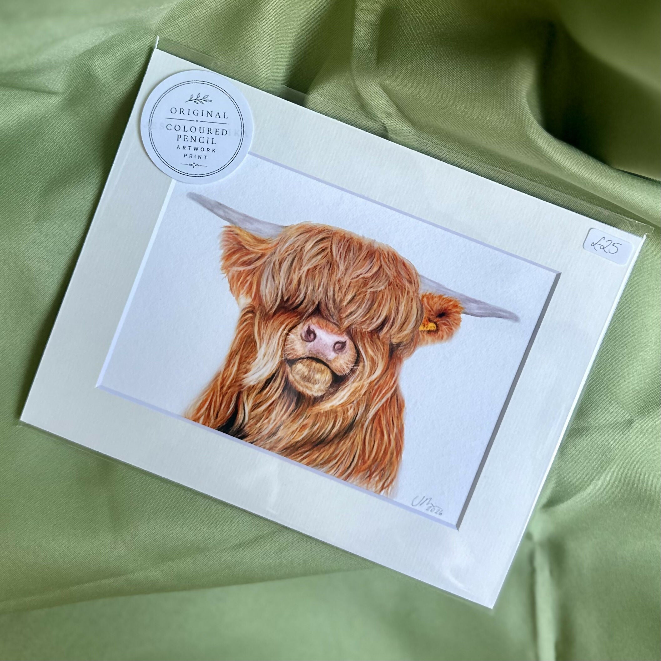 Highland Cow Art Print | Premium Velvet Fine Art Print | Country Cottage Wall Art