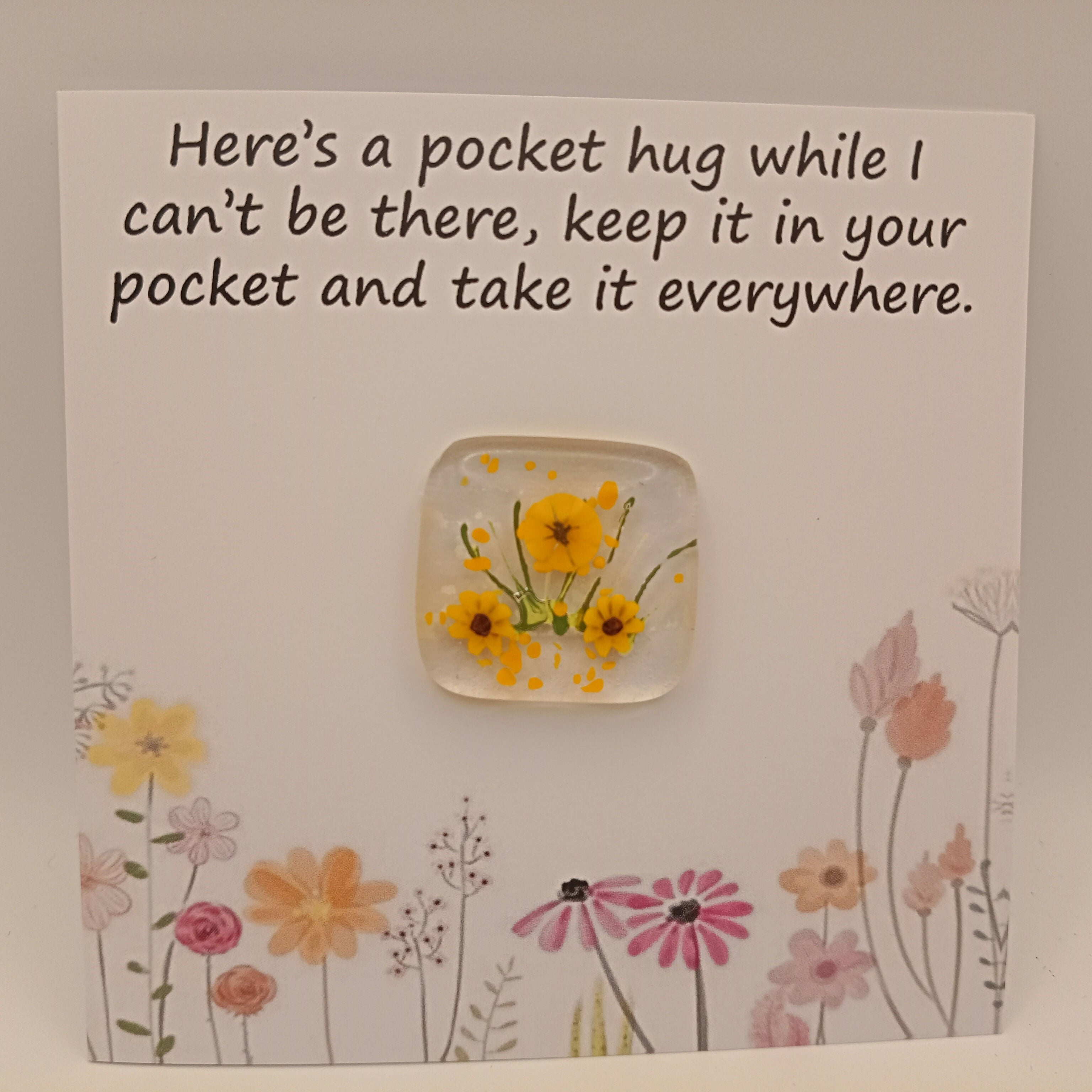 Fused Glass Pocket Hug Card