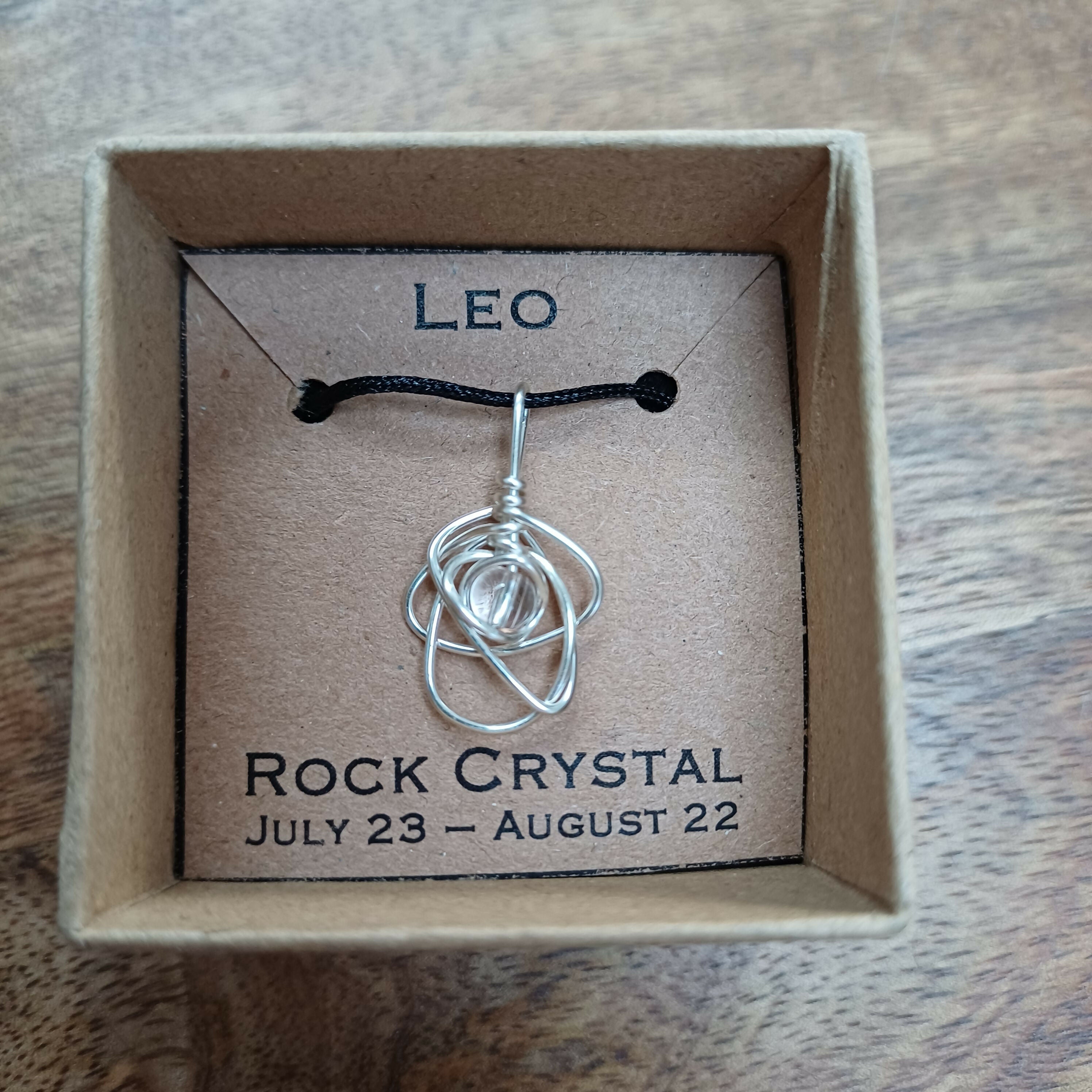 Leo Rock Crystal Zodiac Necklace
