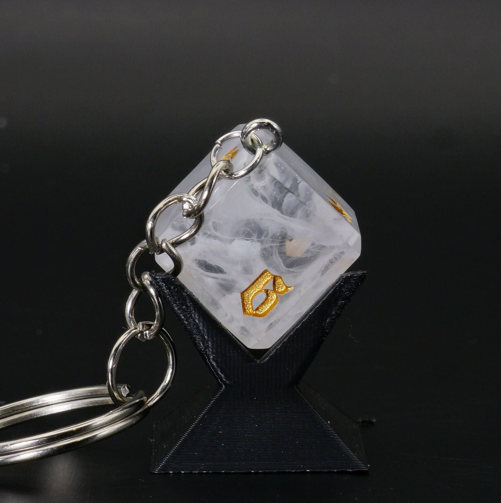 Clear Dice Keychains