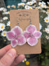 PINK & WHITE HYDRANGEA EARRINGS