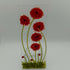 Fused Glass Poppy Tealight Holder