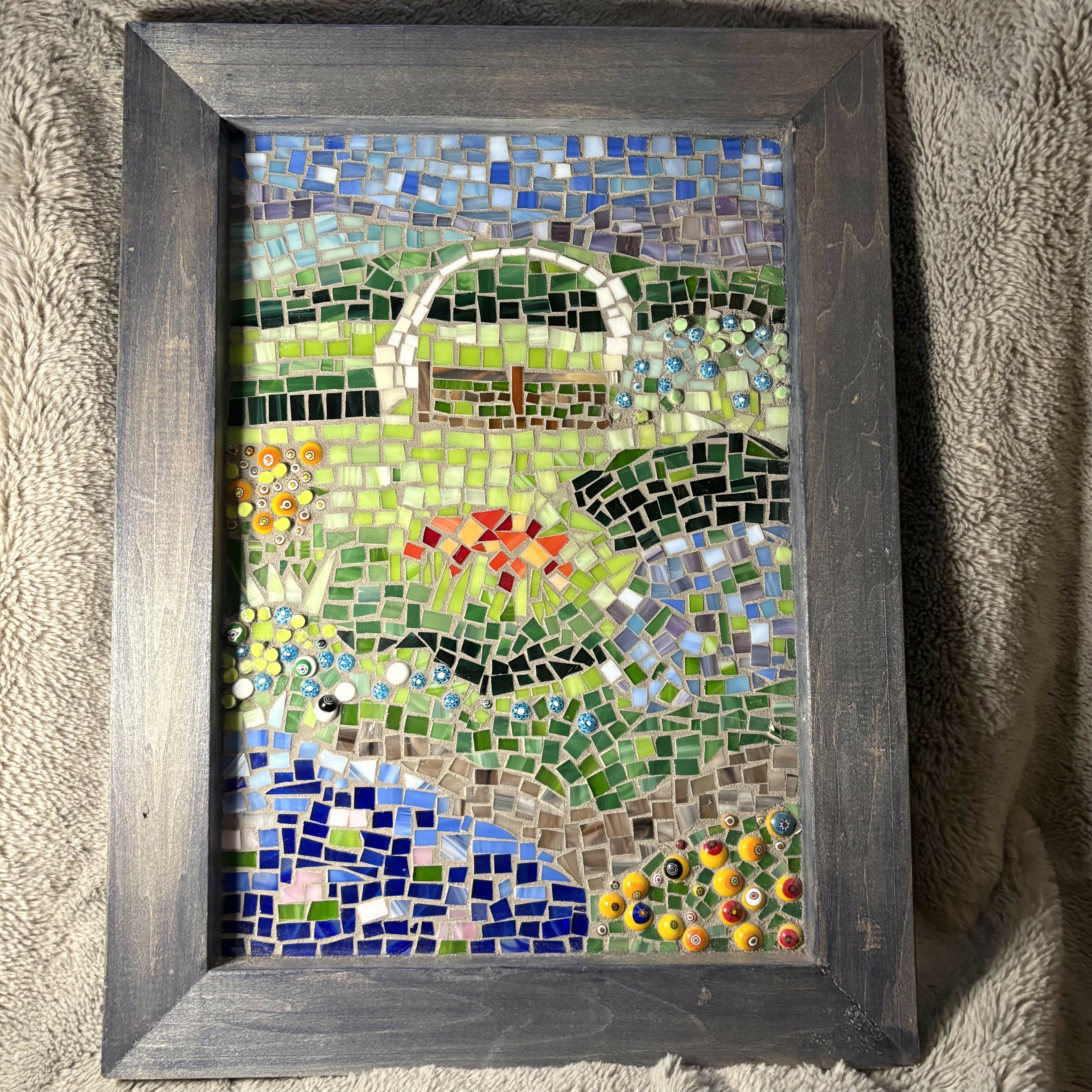 Mosaic Garden Scene