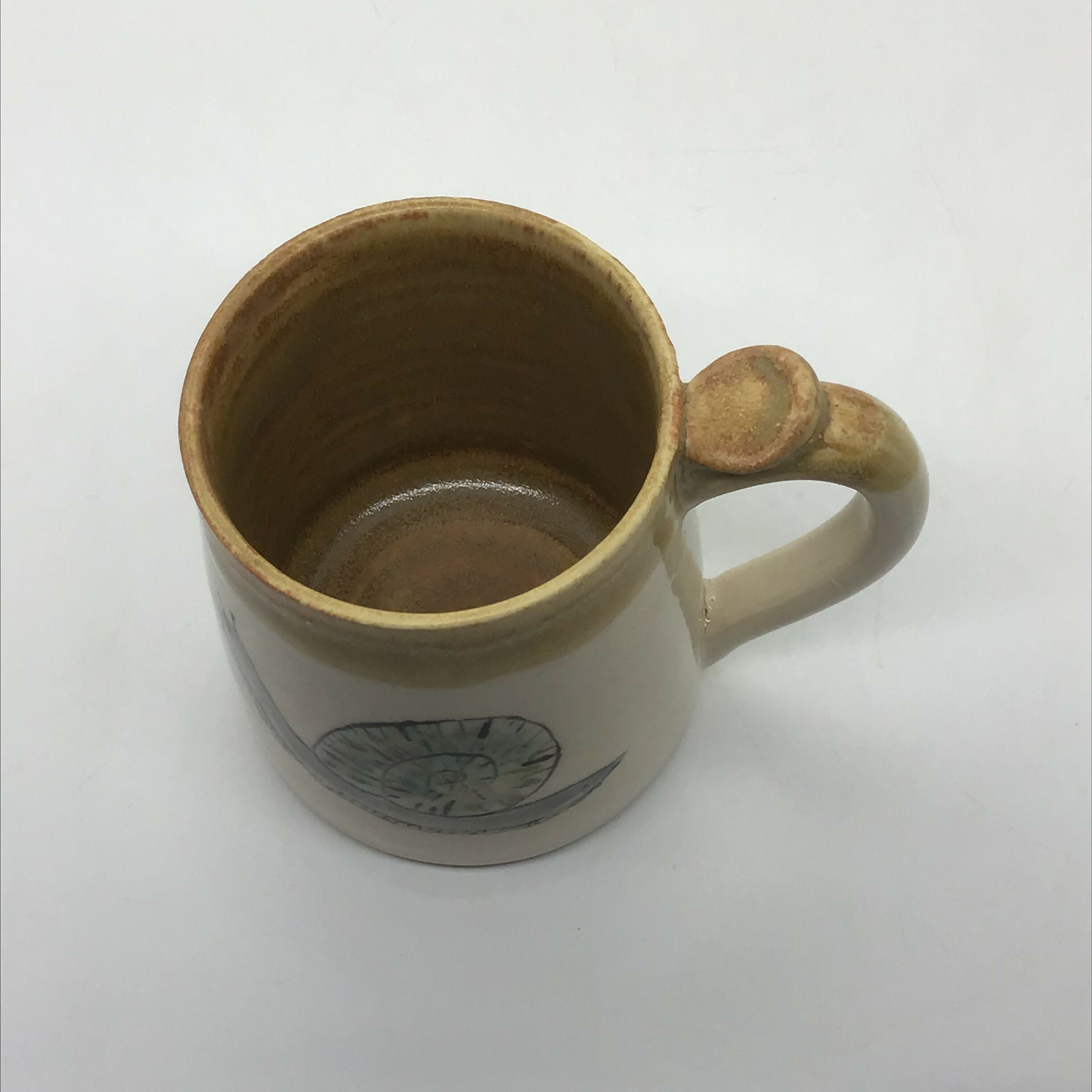 Stoneware Handpainted Snail Mug