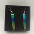 Green, Blue and Gold Dichroic Earrings