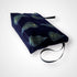 Navy Blue Peacock Feathers Velvet Makeup Bag
