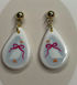 Polymer Clay Earrings With Gold Plated Fastenings