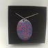 Oval Enamel Pink Pendant with Leopard print