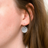 Medium Hypoallergenic Hammered Disc Earrings