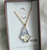 Stainless Steel Real Forget Me Not Flower Necklace