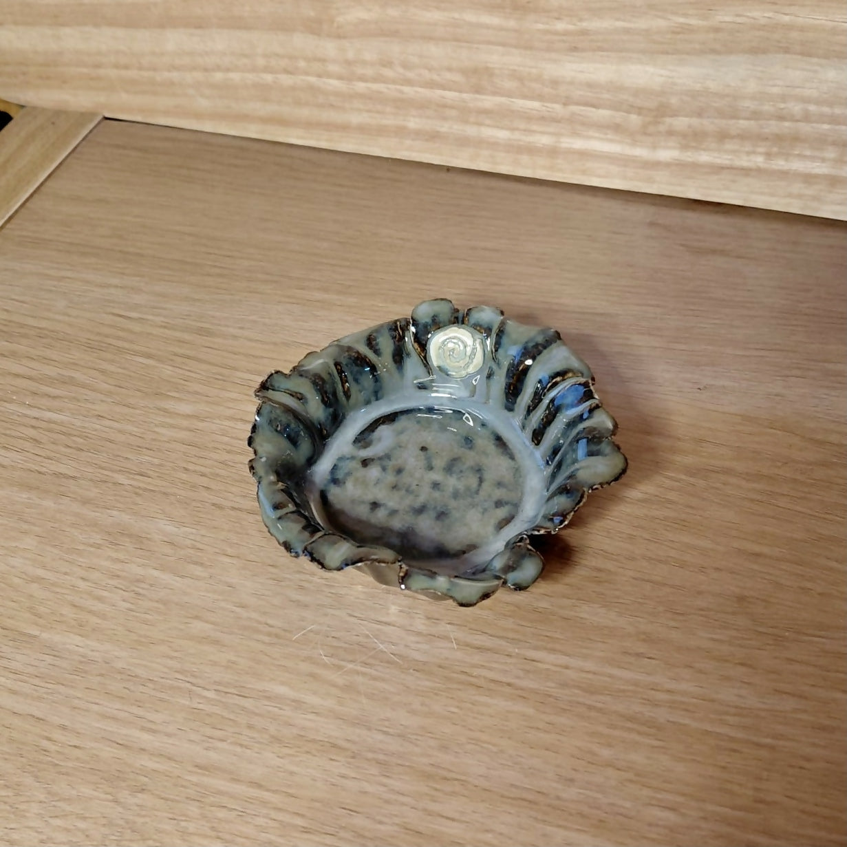 Seafoam Ripple Trinket Dish