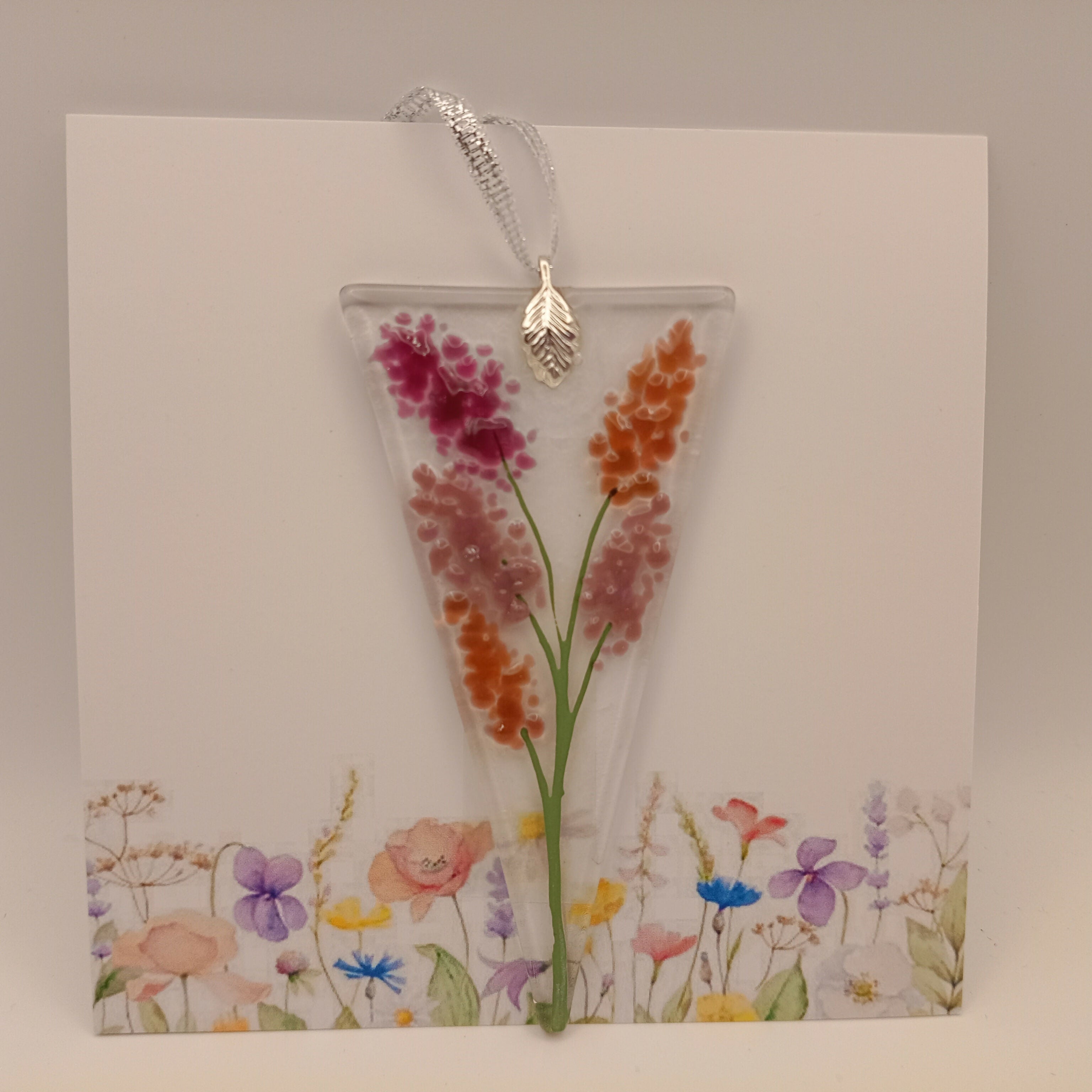 Fused Glass Flower Card