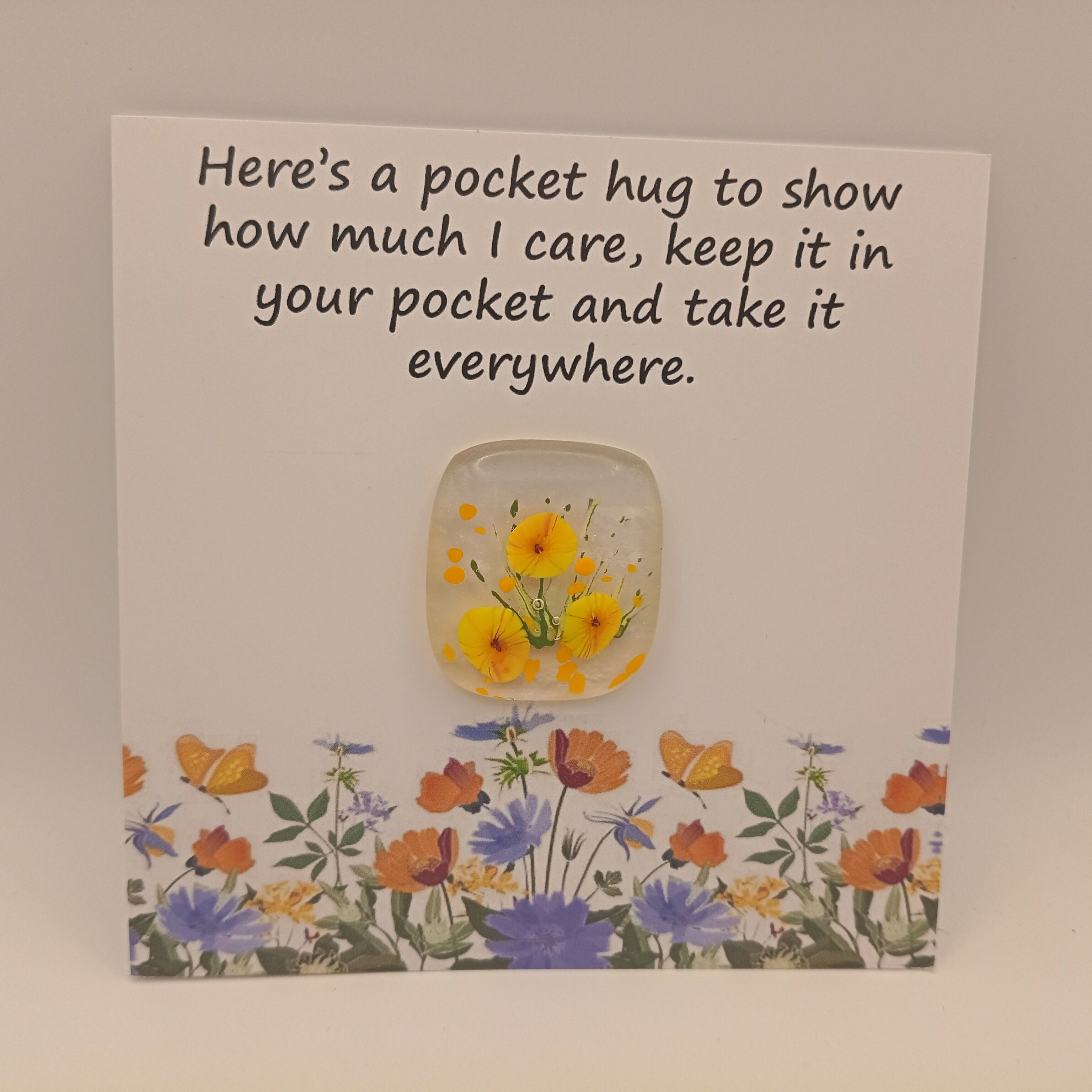 Fused Glass Pocket Hug Card