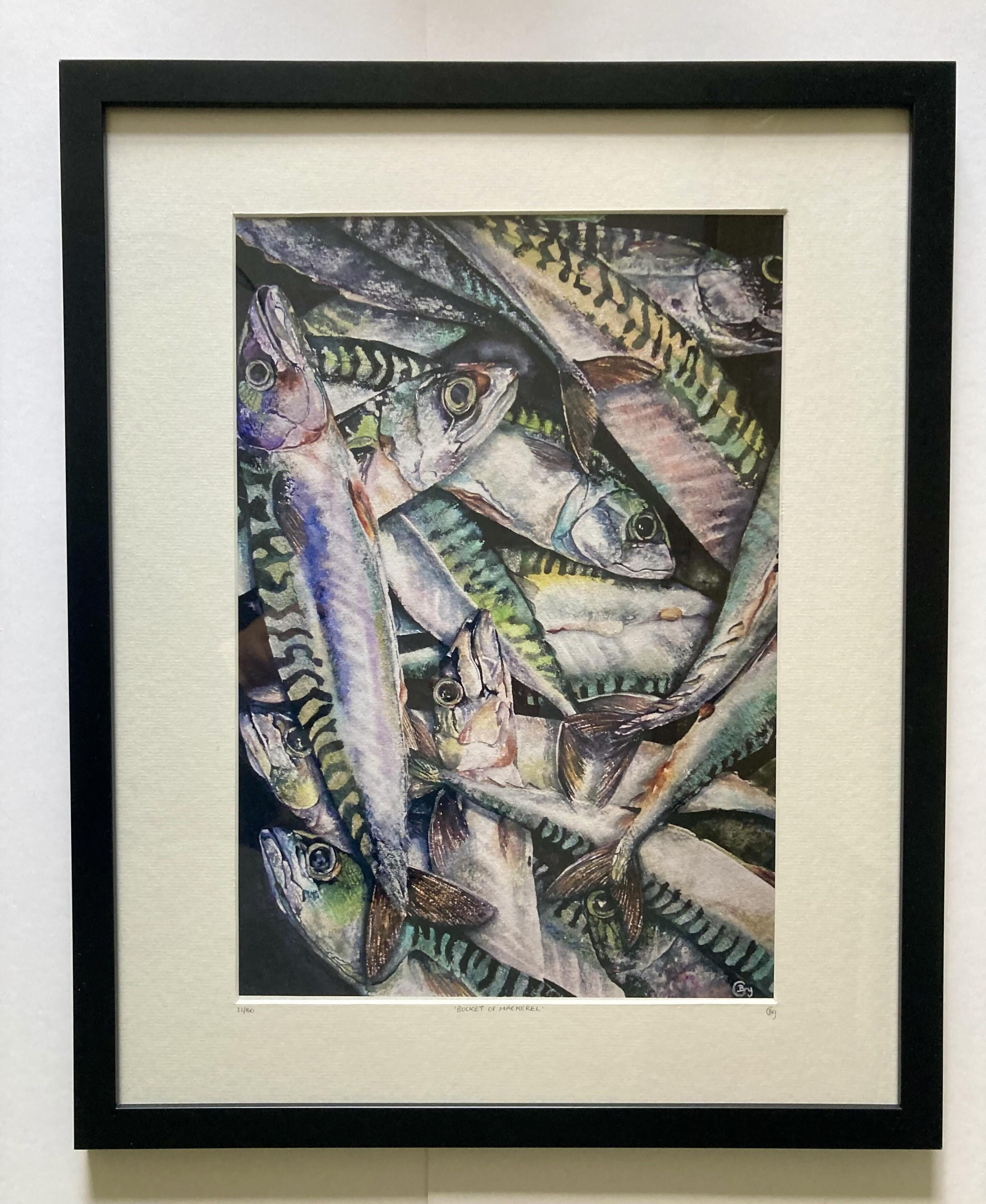 Bucket of Mackerel - Hand finished - Print
