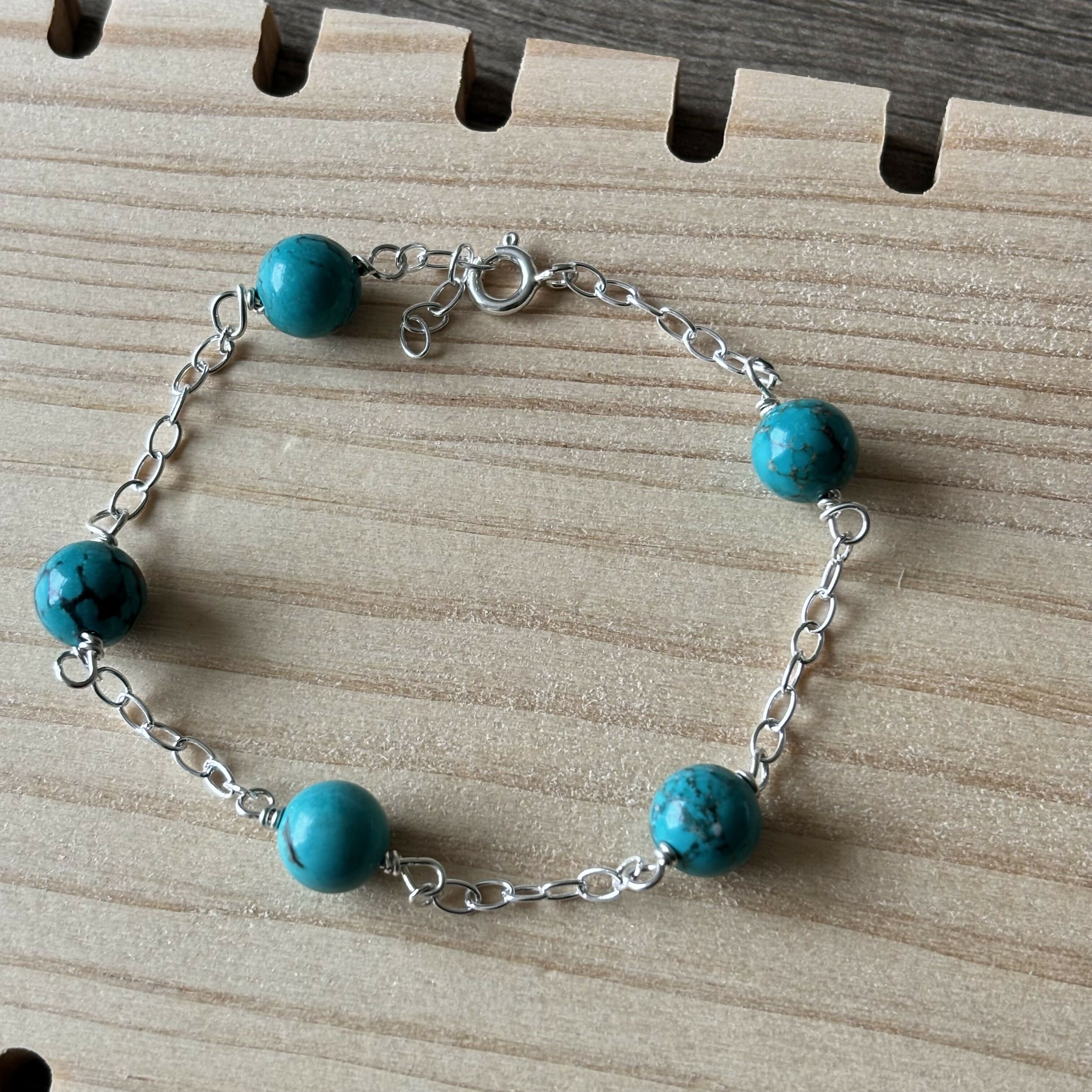 Sterling Silver Turquoise Bracelet