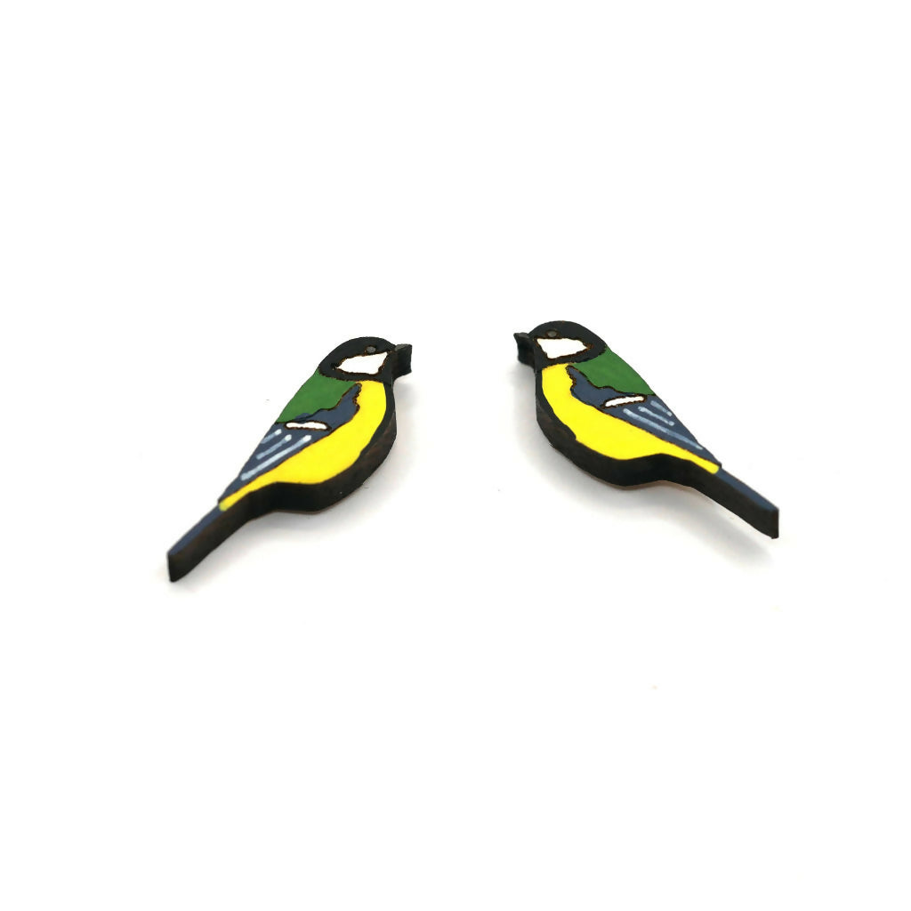 Great Tit Stud Earrings