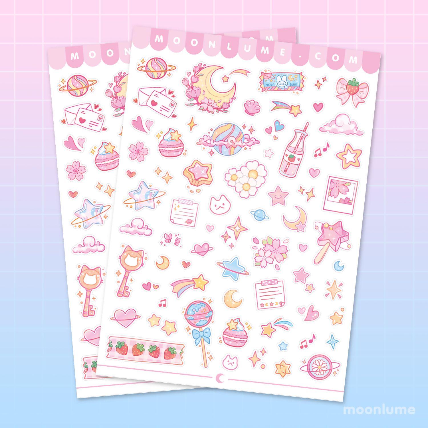 Vinyl Sticker Sheet - Pink Aesthetics Collection