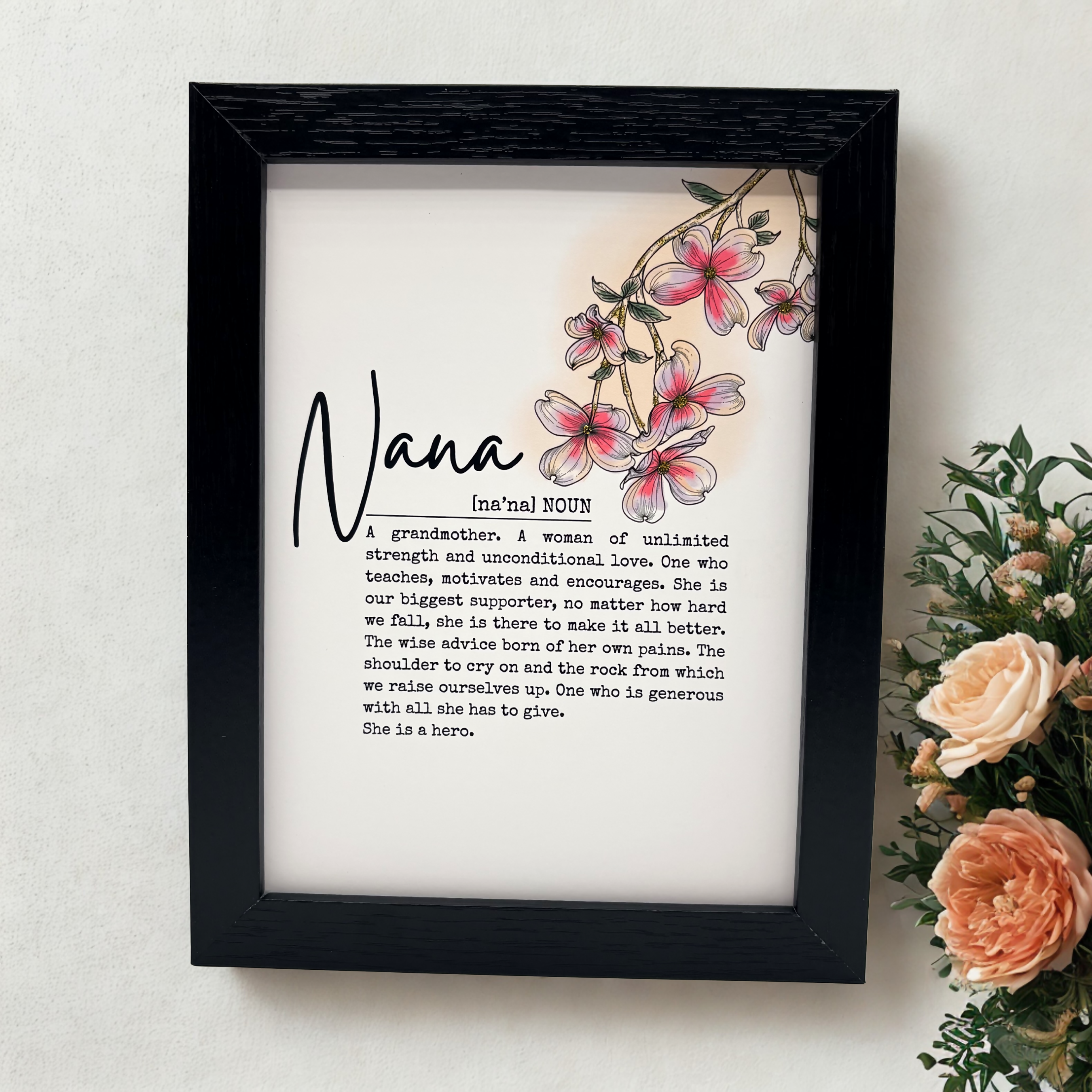 Mothers Day Definition Framed Print - Nana
